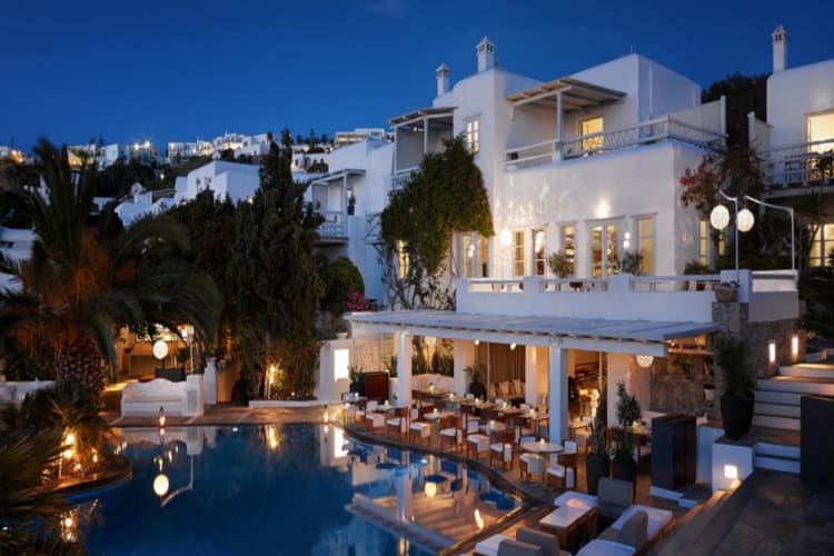 Restaurant in the evening